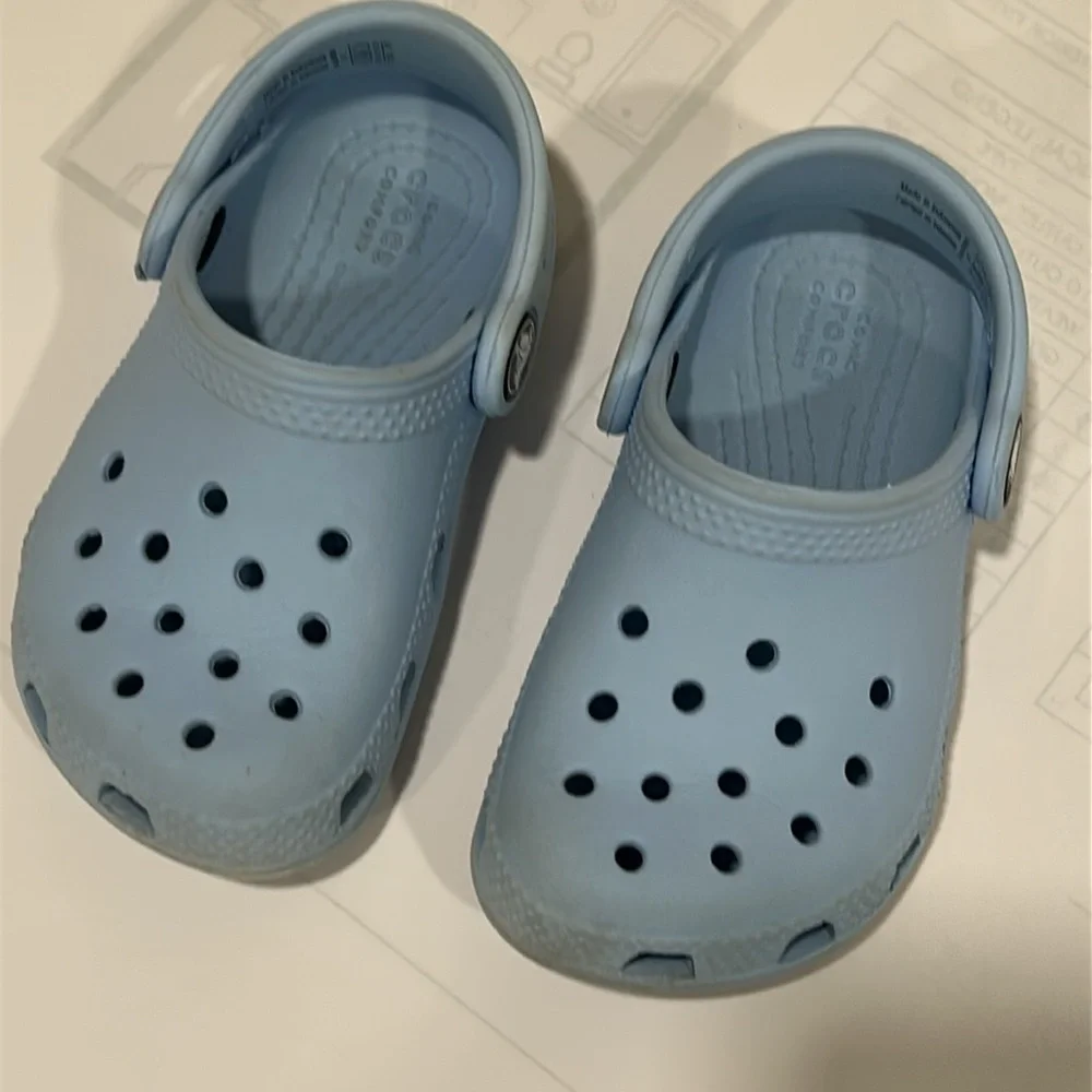 CROCS Blue Water Shoes with Ventilation and Heel Strap